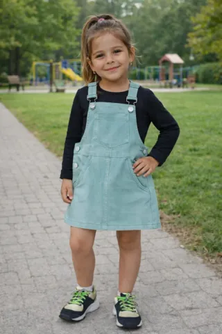 Pichi vaquero azul verdoso niña