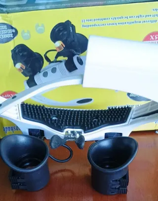 Gafas lupa 25x con 2 LED intercambiables