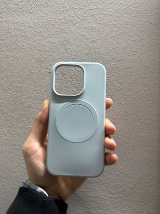 Cover iPhone 14 Pro Silicone Azzurro Wireless