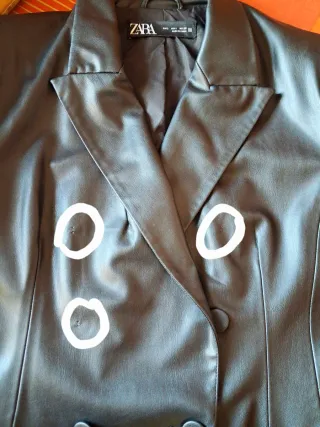 Blazer Zara Negro Poliéster