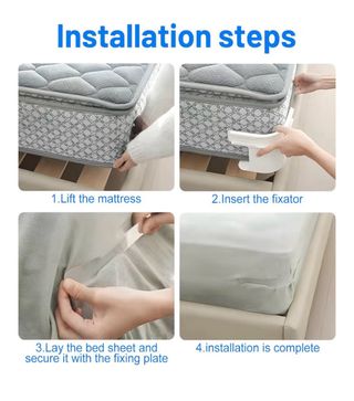 4 Sujetadores de Sábanas Blancos