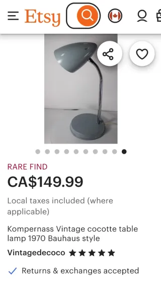 Lámpara Escritorio Vintage Bauhaus