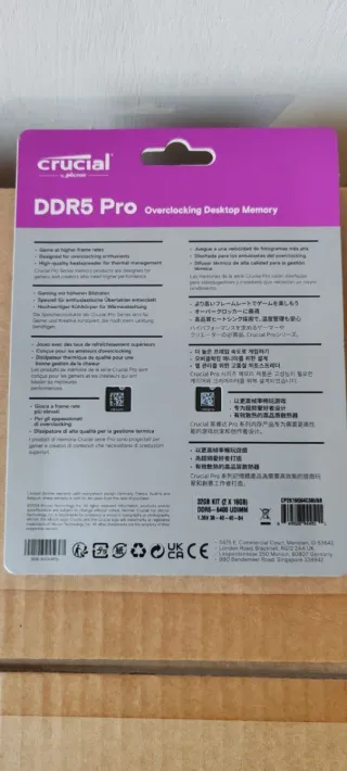 Crucial DDR5 32GB (2x16GB) 6400MHz CL38