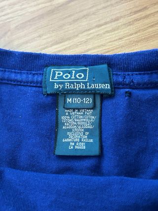 Camiseta Manga Larga Ralph Lauren Vintage Azul