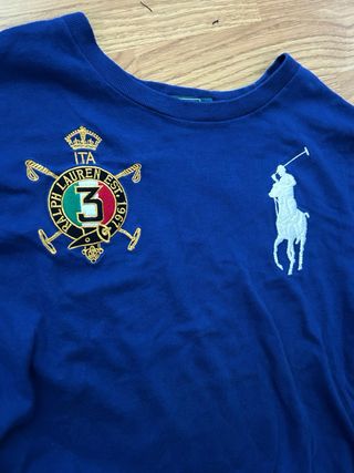 Camiseta Manga Larga Ralph Lauren Vintage Azul