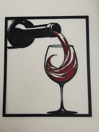 Decorazione vino rosso stampa 3D moderna Wall Art
