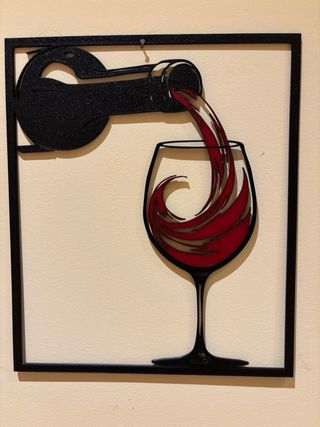 Decorazione vino rosso stampa 3D moderna Wall Art