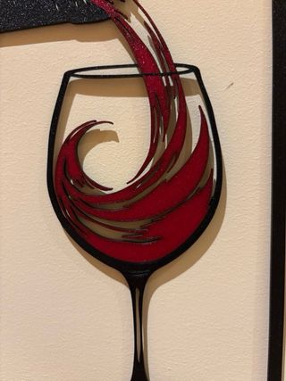 Decorazione vino rosso stampa 3D moderna Wall Art