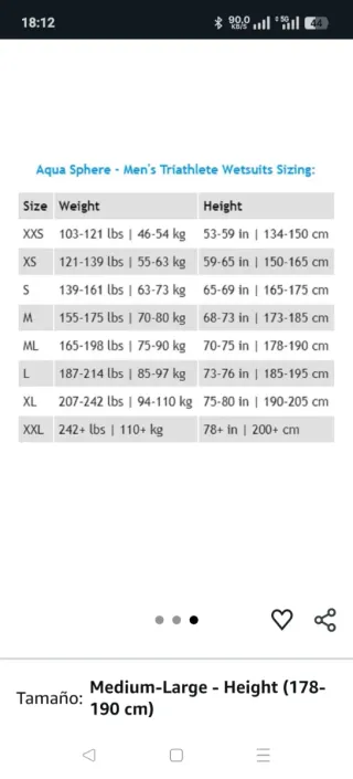 Traje Neopreno AquaSphere Challenger M Hombre