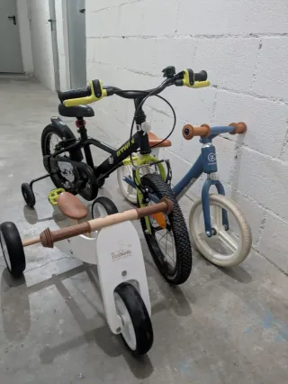 3 Bicicletas infantiles (equilibrio, paseo, aprend