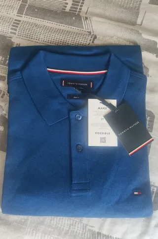 Polo Tommy Hilfiger Azul Talla L Slim Fit