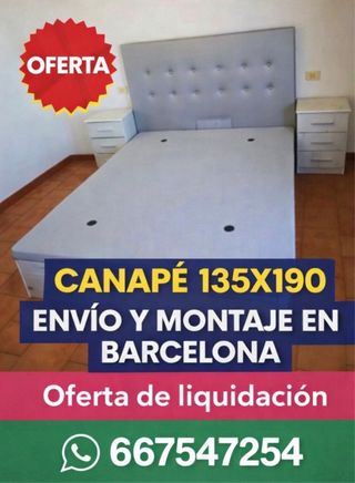 Canapé 135x190 gris y blanco