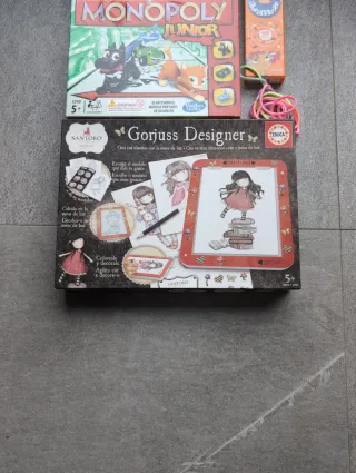 Lote de juegos: Monopoly Junior,Gorjuss, abremente