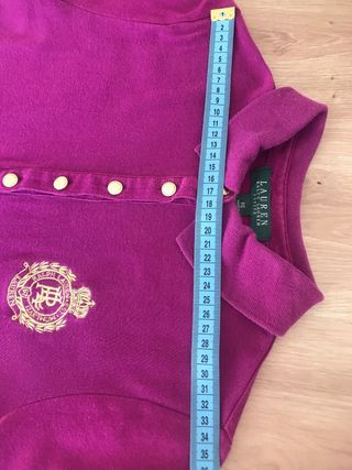 Polo Ralph Lauren Mujer S Morado Detalles Dorados
