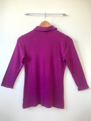 Polo Ralph Lauren Mujer S Morado Detalles Dorados