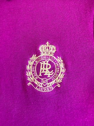 Polo Ralph Lauren Mujer S Morado Detalles Dorados