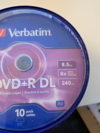 DVD+R DL Verbatim 8x Doble Capa 10 Unidades