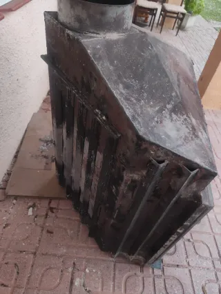 FUGAR Estufa Chimenea Insertable Metal y Cristal