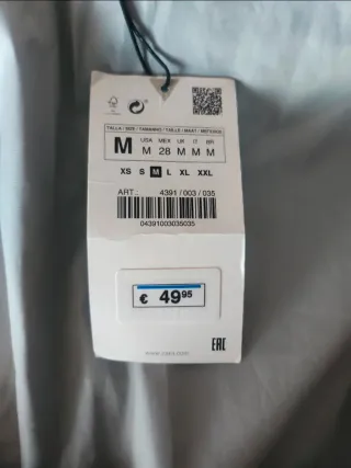 Chaqueta impermeable reflectante Zara Talla M