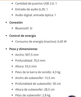 Barra de Sonido Samsung HW-K335 Negra