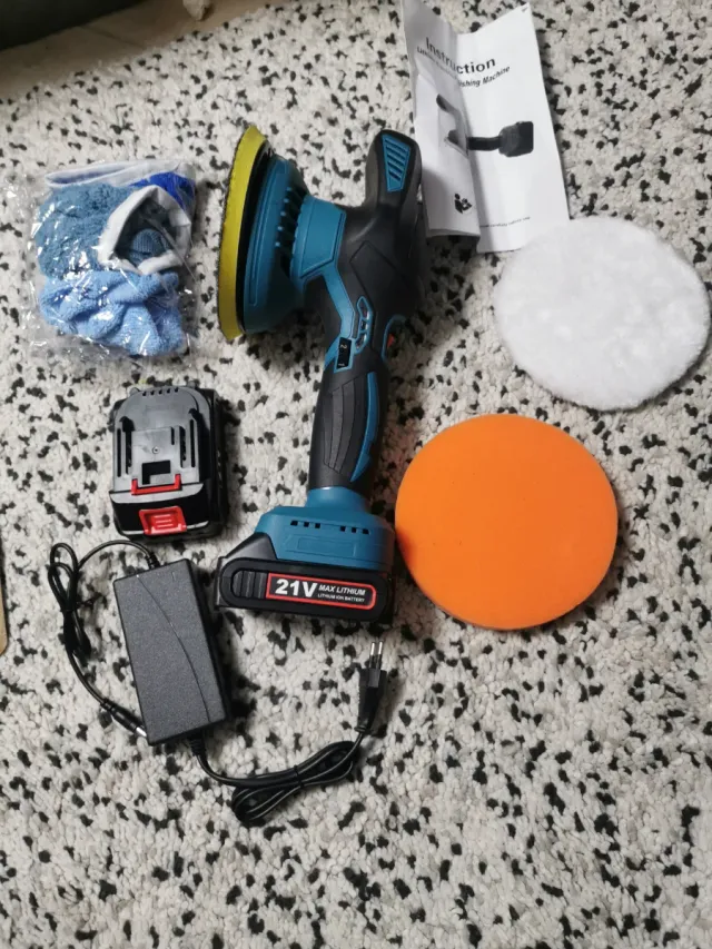 Pulidora Inalámbrica 21V con Batería y Cargador