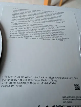 Apple Watch Ultra 2 Azul/Gris