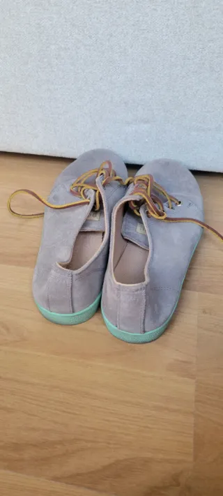 Zapatillas Pompei grises con suela verde