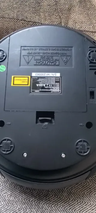 Radio CD USB Cassette Negro/Rojo