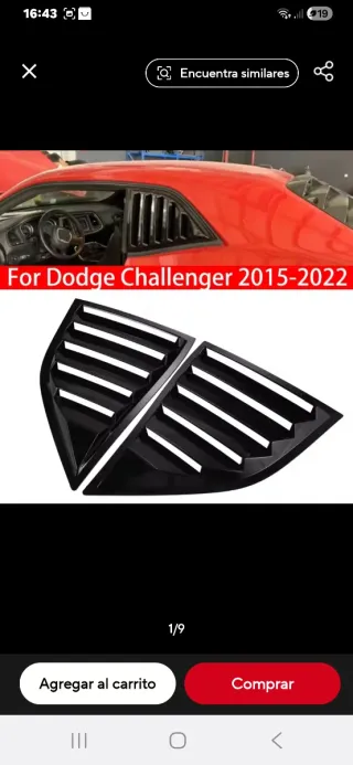 Deflectores Ventanas Dodge Challenger