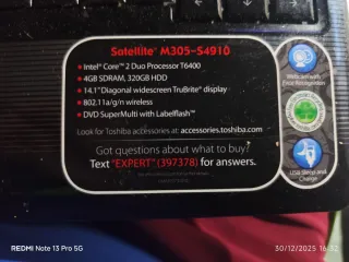 Portátil Toshiba Windows Vista Home Premium