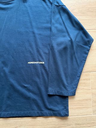 Sudadera azul cuello redondo talla L