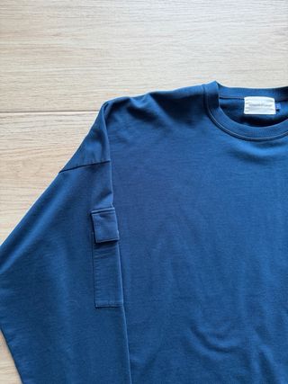 Sudadera azul cuello redondo talla L