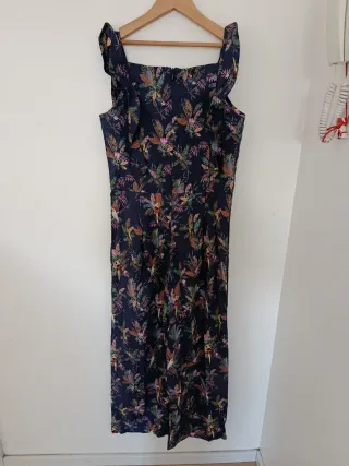 Mono estampado floral azul marino