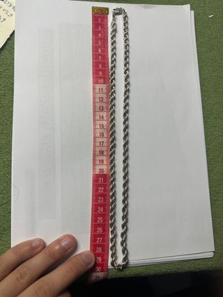 Cadena Cordón Plata de Ley 60cm