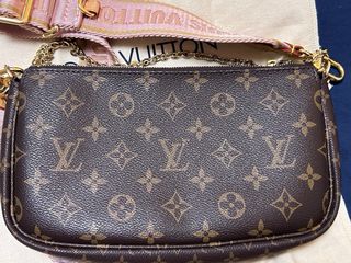 Bolso Louis Vuitton Pochette Marrón y Rosa