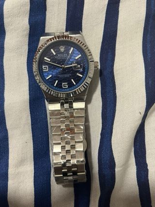 Reloj Rolex Land-Dweller Azul y Plateado