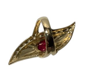 anillo oro 18k con piedra con circonita,rubi