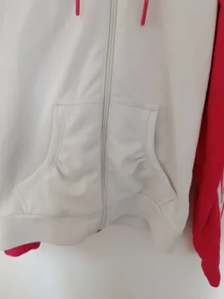 Chaqueta Adidas Vintage 2000s Rosa y Blanca