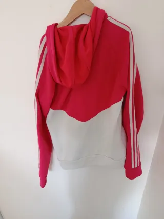 Chaqueta Adidas Vintage 2000s Rosa y Blanca