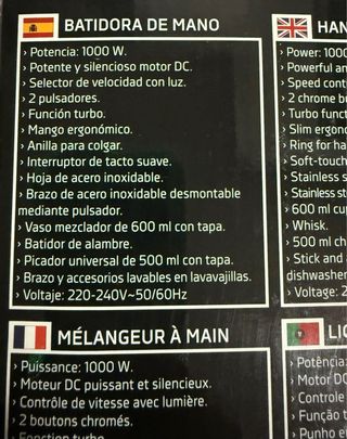 Batidora Orbegozo BT 2760 Gran Cheff