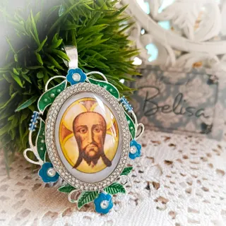 Medalla Santa Faz pintada a mano