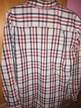 Camisa Hombre XXL Cuadros Azul Rojo Blanco HP