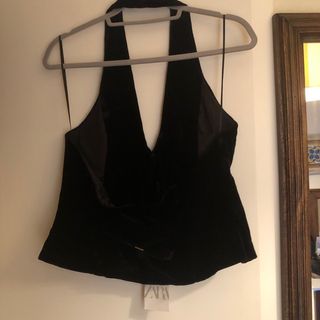 Chaleco Negro Terciopelo Talla L