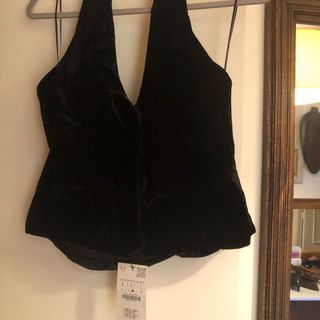 Chaleco Negro Terciopelo Talla L