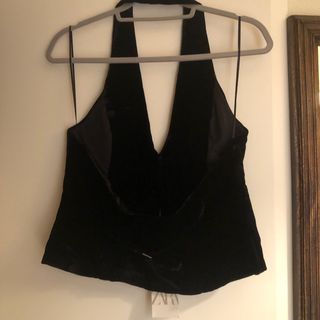 Chaleco Negro Terciopelo Talla L