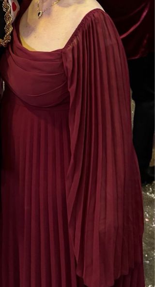 Vestido largo color vino