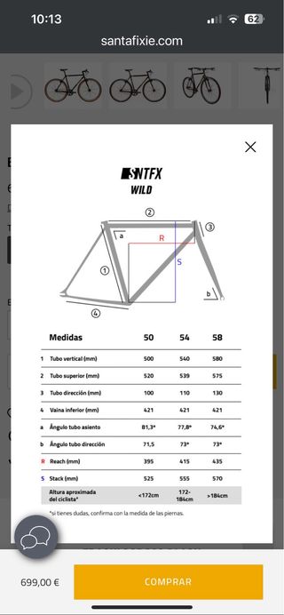 Bicicleta Santafixie Blanca