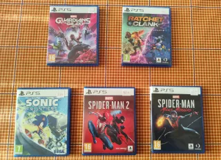 Lote 5 Videojuegos PS5: Spider-Man 2, Miles Morale