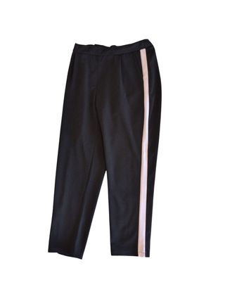 Pantaloni neri con banda bianca