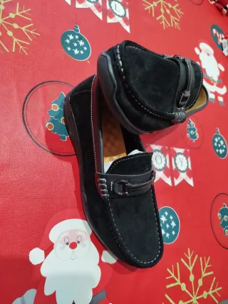Zapatos Mocasines Negros Piel